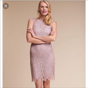 Mignon Doo Anthropologie - Pierre pink dress